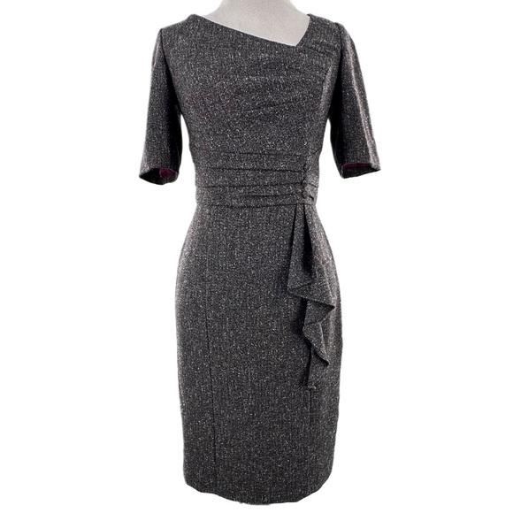White House, Black market dress 0 gray 3/4 sleeve and pencil Corpcore old money - Picture 1 of 12